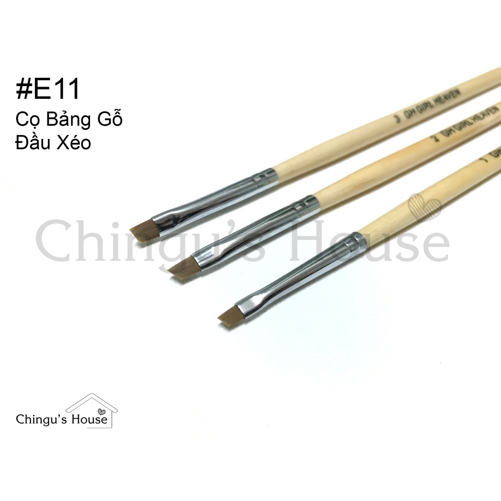 Cọ Bản Xéo Cán Gỗ - Size 01, 02, 03