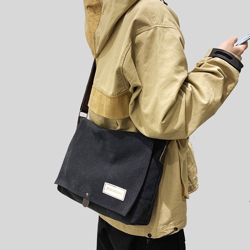 Túi đeo chéo vai bằng nylon sức chứa lớn thời trang Hàn Quốc dùng làm quà tặng cho nam