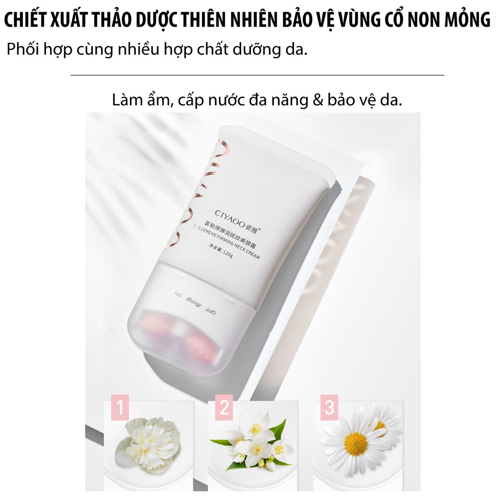 Kem Dưỡng Massage Vùng Cổ Chống Nếp Nhăn CIYAOO Fullerene Neck Cream 120g