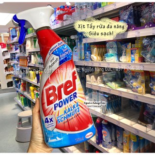 Xịt tẩy rửa đa năng Siêu sạch Bref Đức, tẩy vết bẩn nhà tắm , vách kính...