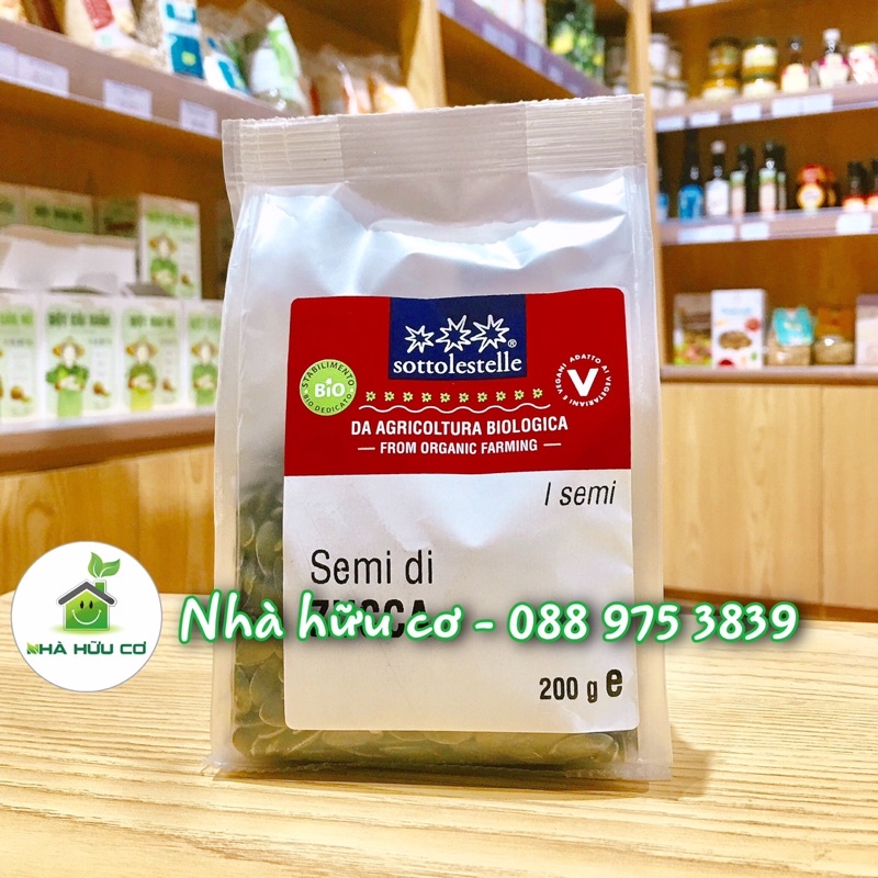 Hạt bí hữu cơ đã bóc vỏ Sottolestelle 200g - Italy - Date: 3/2023 - Nhà Hữu Cơ