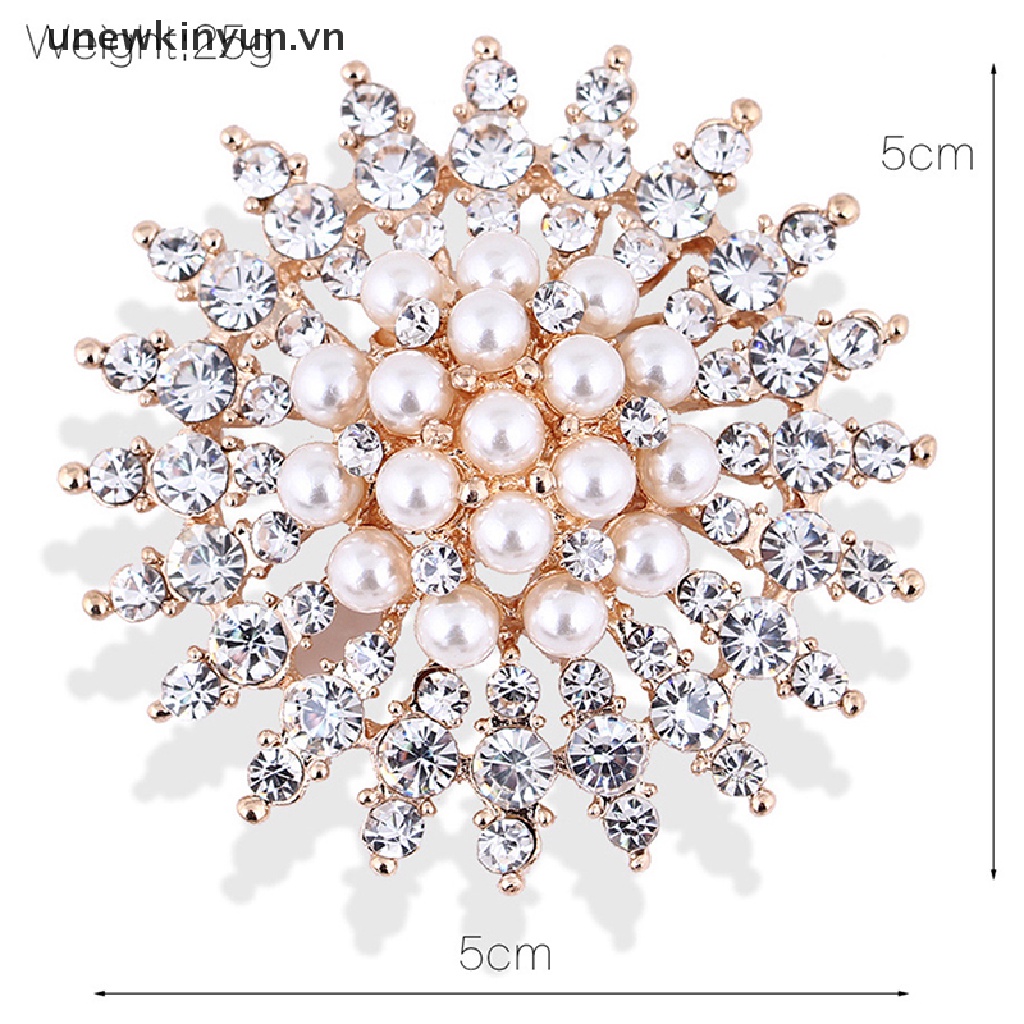 Ghim Cài Áo Hình Hoa Đính Ngọc Trai Nhân Tạo Thời Trang Cho Nữ