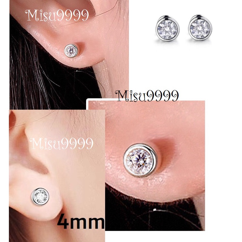 Khuyên titan kim dyb tròn nồi nam nữ nút dẹt