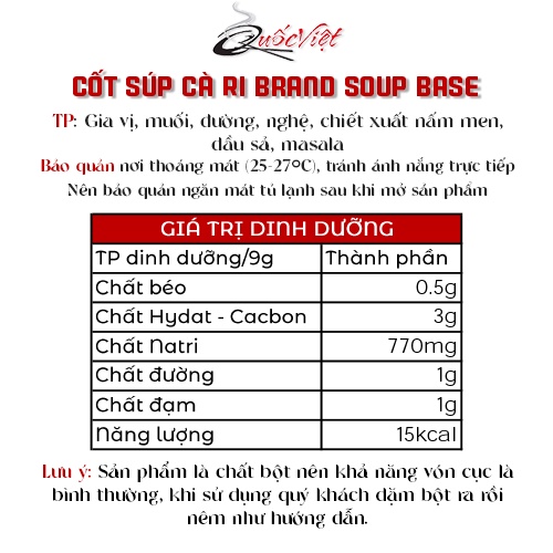 Gia Vị Nấu Súp Cà Ri Cốt Quốc Việt 250g - Nhập Khẩu USA