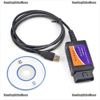 Cáp quyét dò OBD2 USB ELM327 kèm CD chất lượng cao cho PC