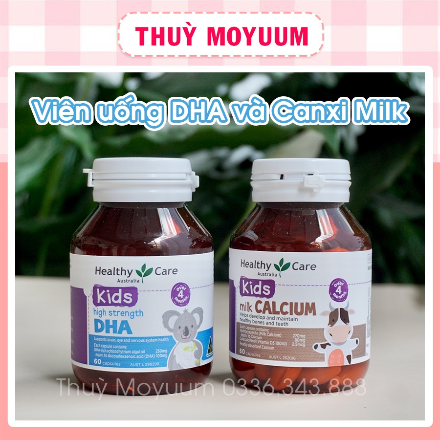 Viên uống DHA và Canxi Milk Healthycare Úc 60 viên cho bé từ 4 tháng