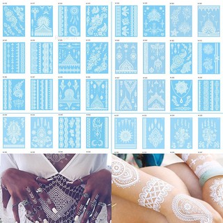 Hình Xăm Dán Tạm Thời Chống Nước Họa Tiết Ren Trắng