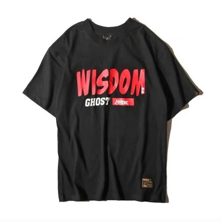Áo thun ngắn tay form rộng cổ tròn in item mặt quỷ WISDOM GHOST
