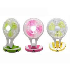 Quạt tích điện mini Fan - 5580 kèm đèn + tặng kèm 1 bình nước thủy tinh kim cương