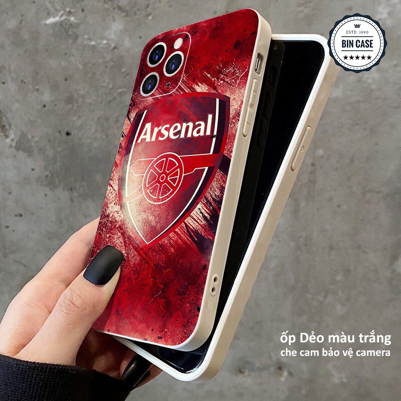 ⚽Ốp Điện Thoại iPhone Logo Arsenal ⚽Ốp Màu Đỏ Thiết Kế Đẹp iphone 13 12 11 Pro Max 6s 6 7 8 Plus X Xr Xs Max BONGDA101