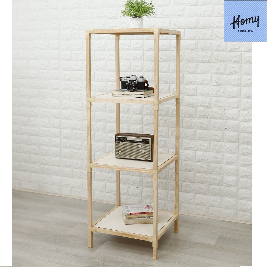 Kệ Gỗ Vuông 4 tầng lắp ráp thông minh HOMY ( vuông 42cm)