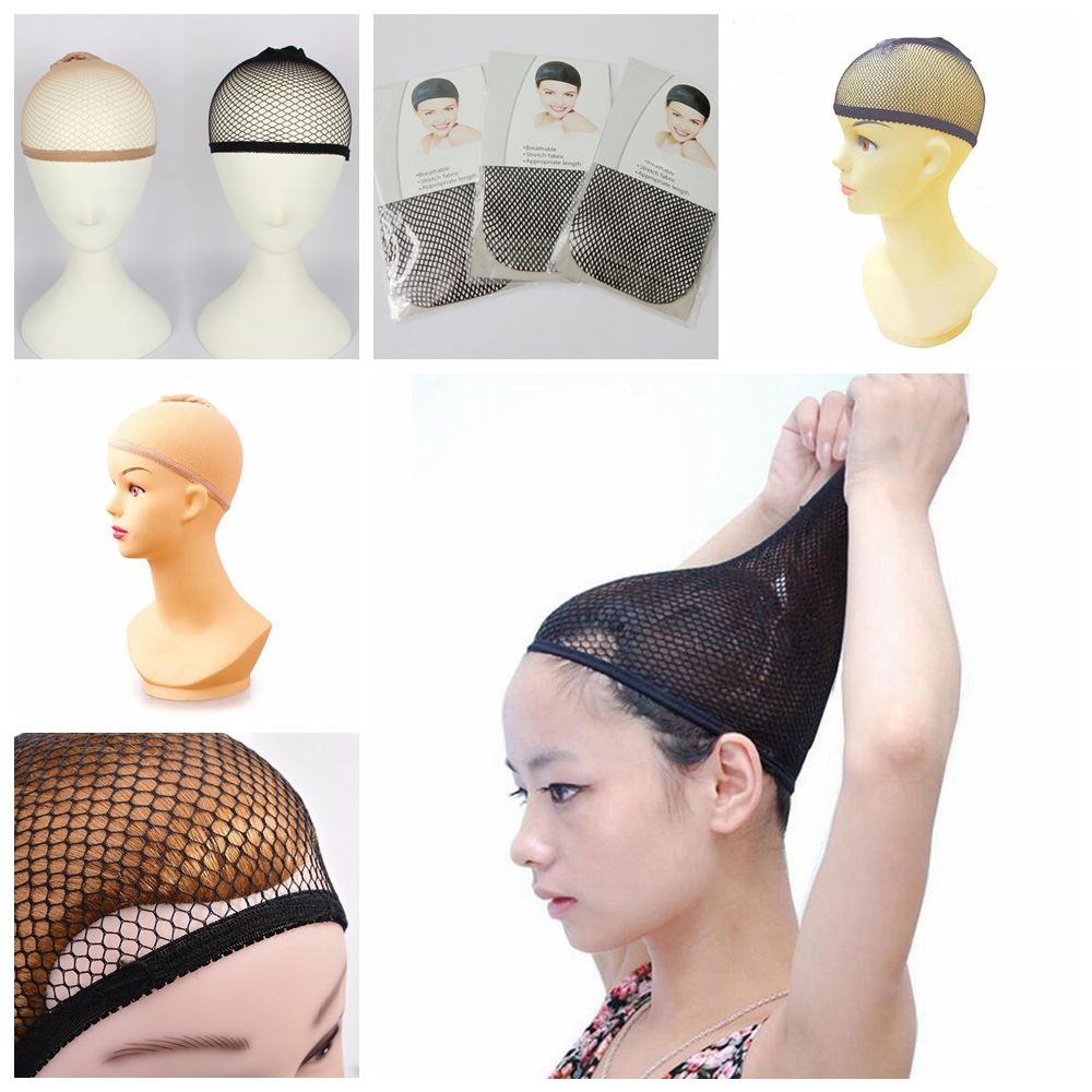 💜Layor💜 Mũ lưới Nylon đội tóc giả màu đen/nude cho nam nữ
