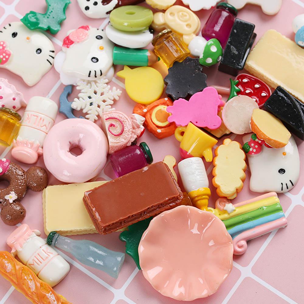 Set 10 Đồ trang trí Thức Ăn Bằng Nhựa Dùng Trang Trí Nhà Búp Bê DIY