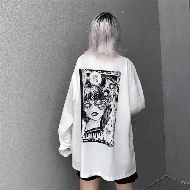 { UNISEX- Ảnh Thật} Áo Nỉ đồ họa Nhân vật nữ Đầu mùa thu phụ nữ Hàn Quốc phong cách Harajuku in nối màu lỏng lẻo giản dị