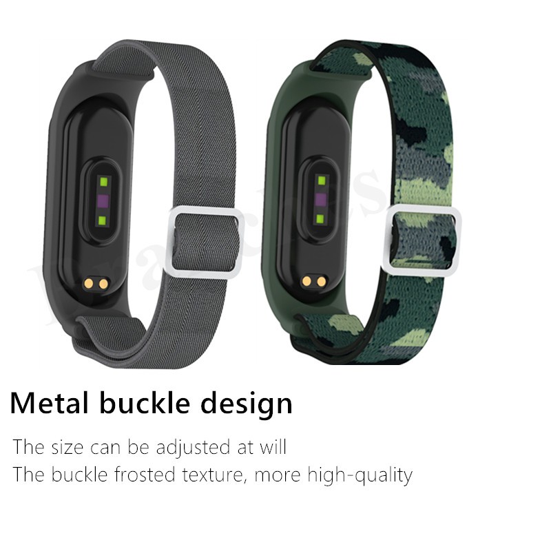 Dây đeo sợi nylon thay thế cho đồng hồ thông minh Xiaomi Mi Band 6 5 4 3