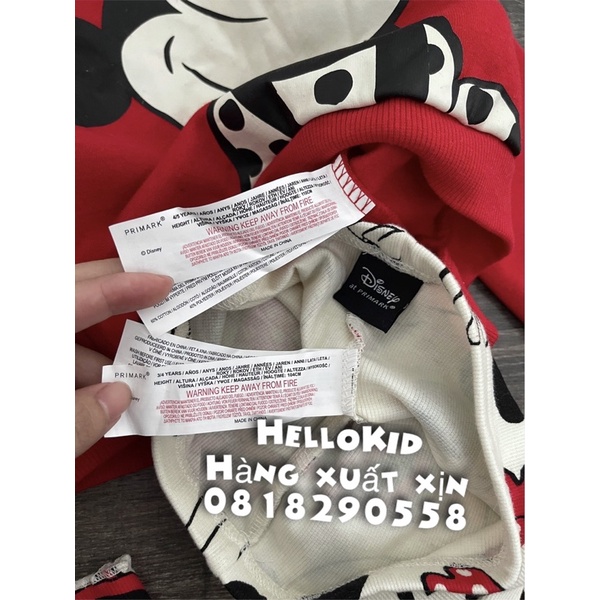 B443 - Bộ nỉ áo hoodie đỏ kèm legging bé gái