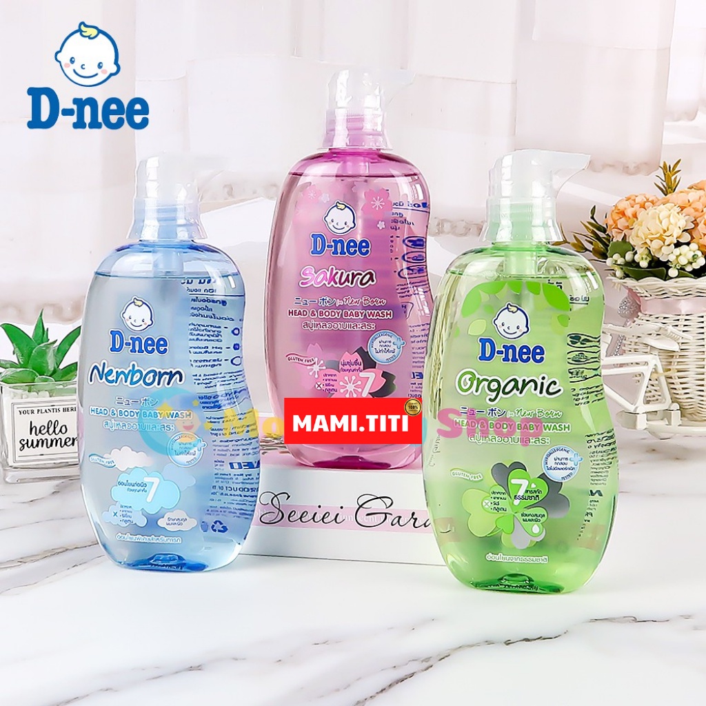 Sữa tắm gội cho bé, D-nee hàng Thái Lan dùng cho bé dưới 3 tuổi chai 380ml có vòi tiện dụng