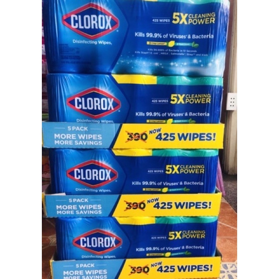 Khăn giấy ướt diệt khuẩn đa năng Clorox hộp 598g  - Mỹ
