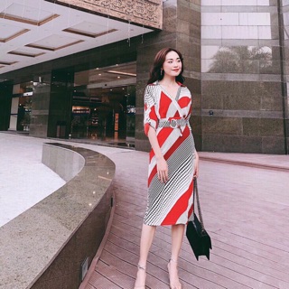 Váy sơ mi cột eo