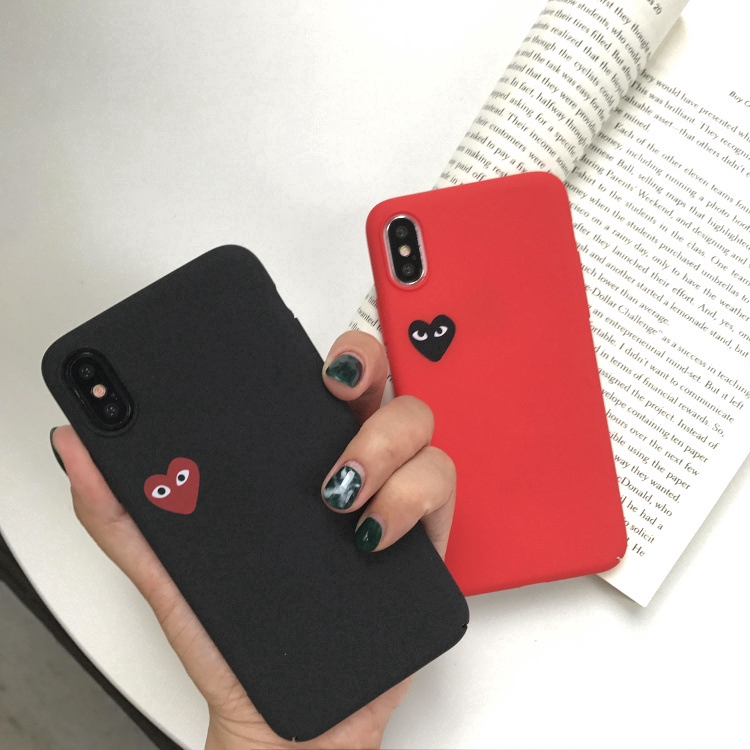 Ốp lưng điện thoại nhựa cứng iPhone X 6 6S 7 8 Plus 6SPlus 7plus hình trái tim | BigBuy360 - bigbuy360.vn