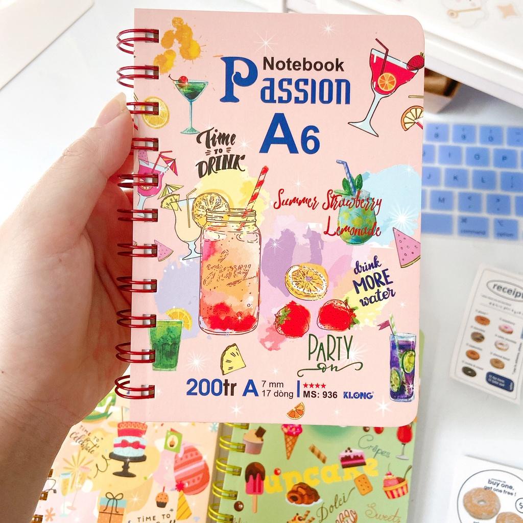 Sổ tay mini bỏ túi gáy lò xo size A6/B7 Klong dùng để viết Công thức, Từ vựng, Các việc cần làm