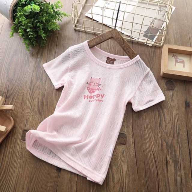 Áo phông cotton lưới cho bé - áo phông xuất nhật