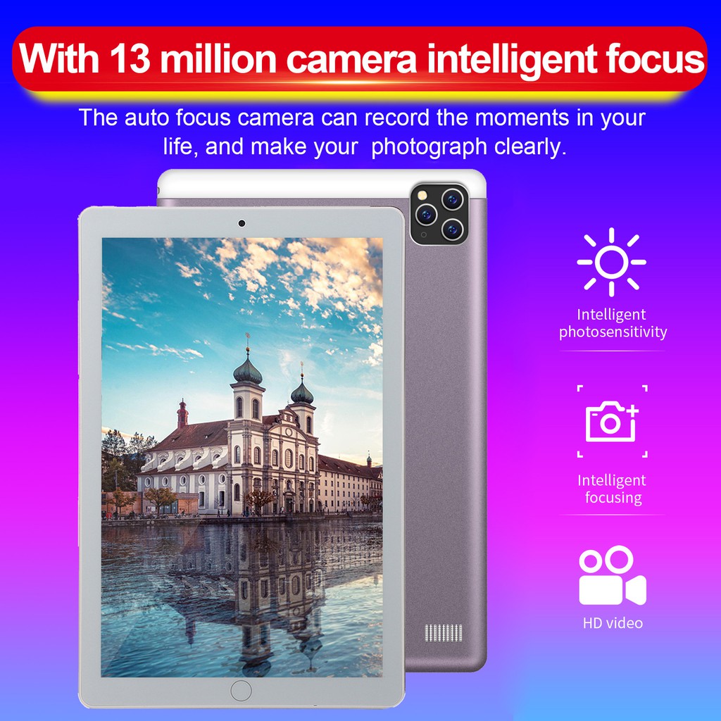 Máy tính bảng số mới 8.0inch 6GB+128GB Android 8.1 Máy tính bảng hiệu Octa-core Đôi phương tiện liên lạc.