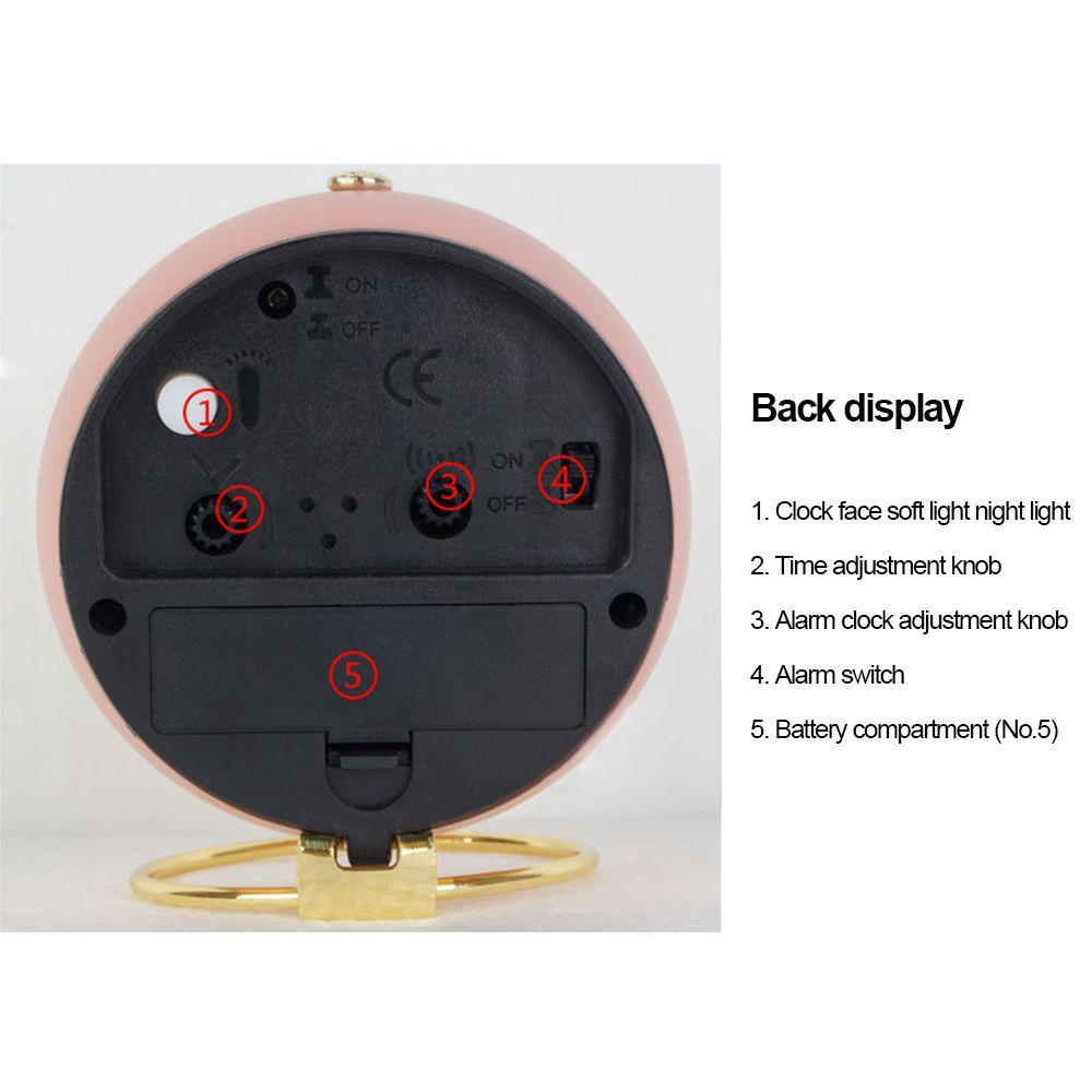 Đồng Hồ Báo Thức Để Bàn Có Đèn Ngủ Phong Cách Retro Đơn Giản