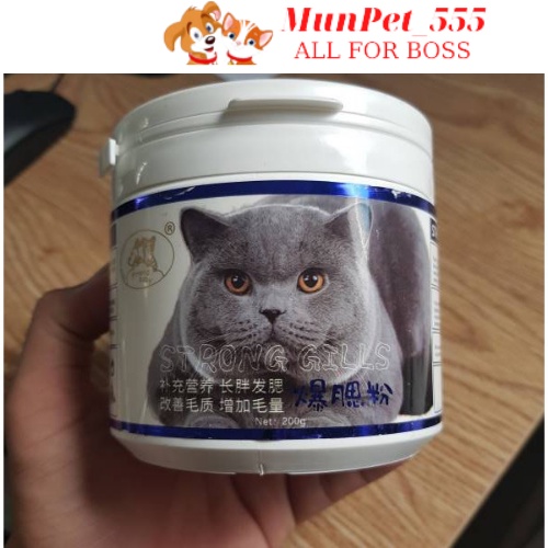 Bột tăng nọng Strong Gills dành cho mèo kén ăn thêm khỏe mạnh và béo mập