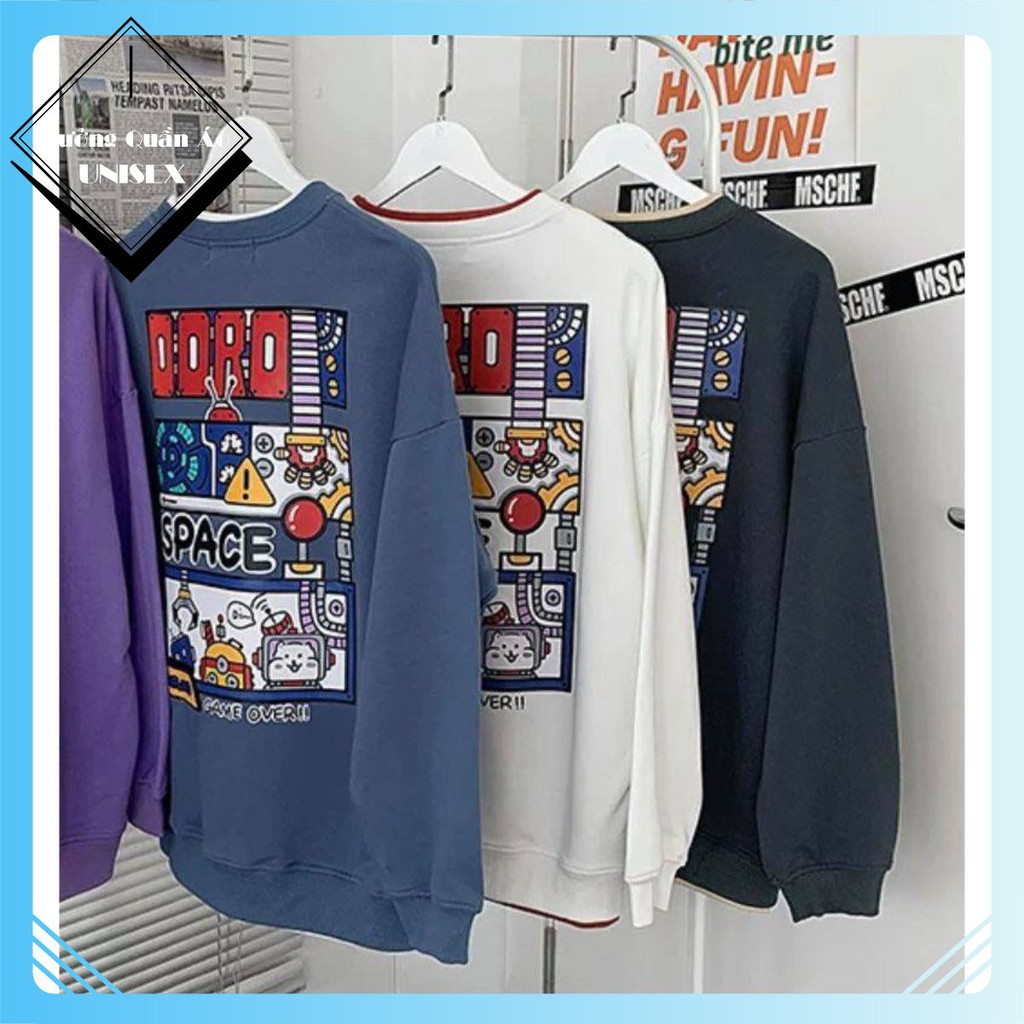 Áo Sweater RORO 3 màu kèm ảnh thật Nam nữ