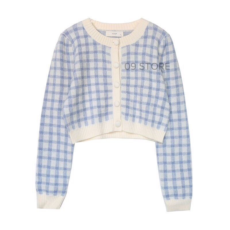 Áo khoác len kẻ sọc, cardigan kẻ ô phong cách Hàn Quốc | BigBuy360 - bigbuy360.vn