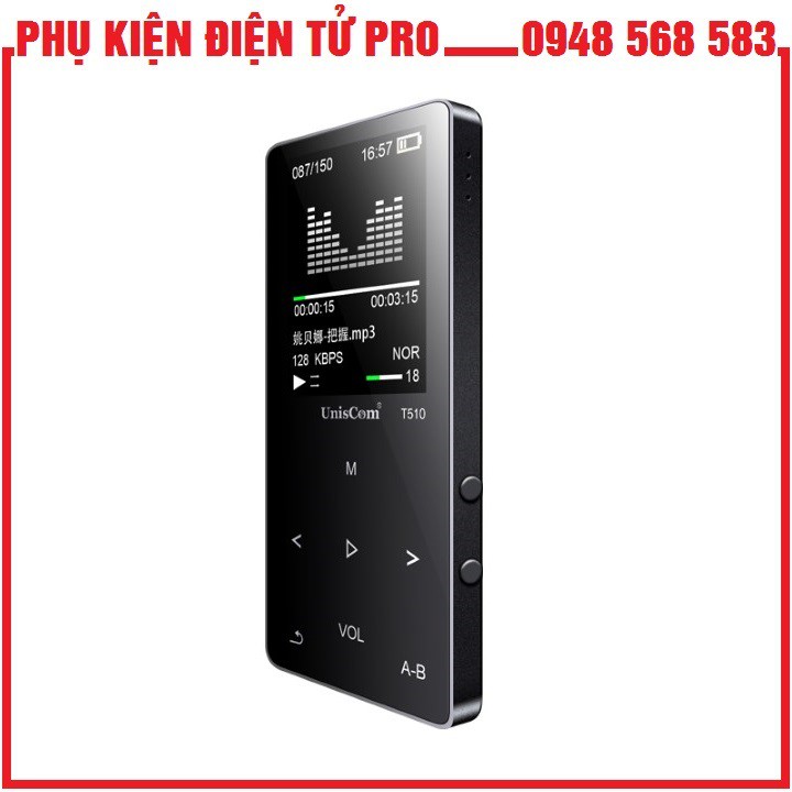 [BẢO HÀNH 1 ĐỔI 1] MÁY NGHE NHẠC MP3 LOSSLESS UNISCOM T510 8GB