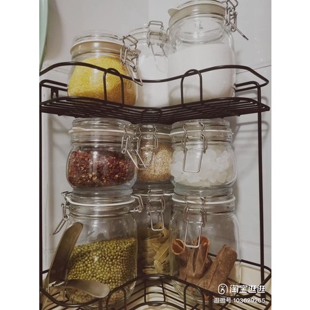 - LỌ THỦY TINH IKEA CÓ NẮP KHÓA ĐẬY