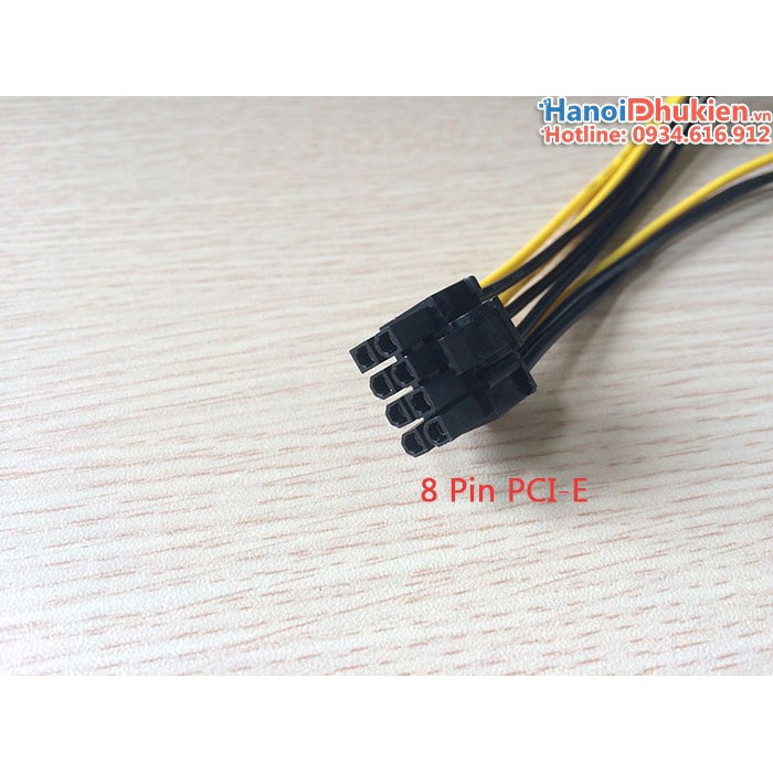 Cáp nguồn 8pin cho Card màn hình VGA (sata sang 8pin)