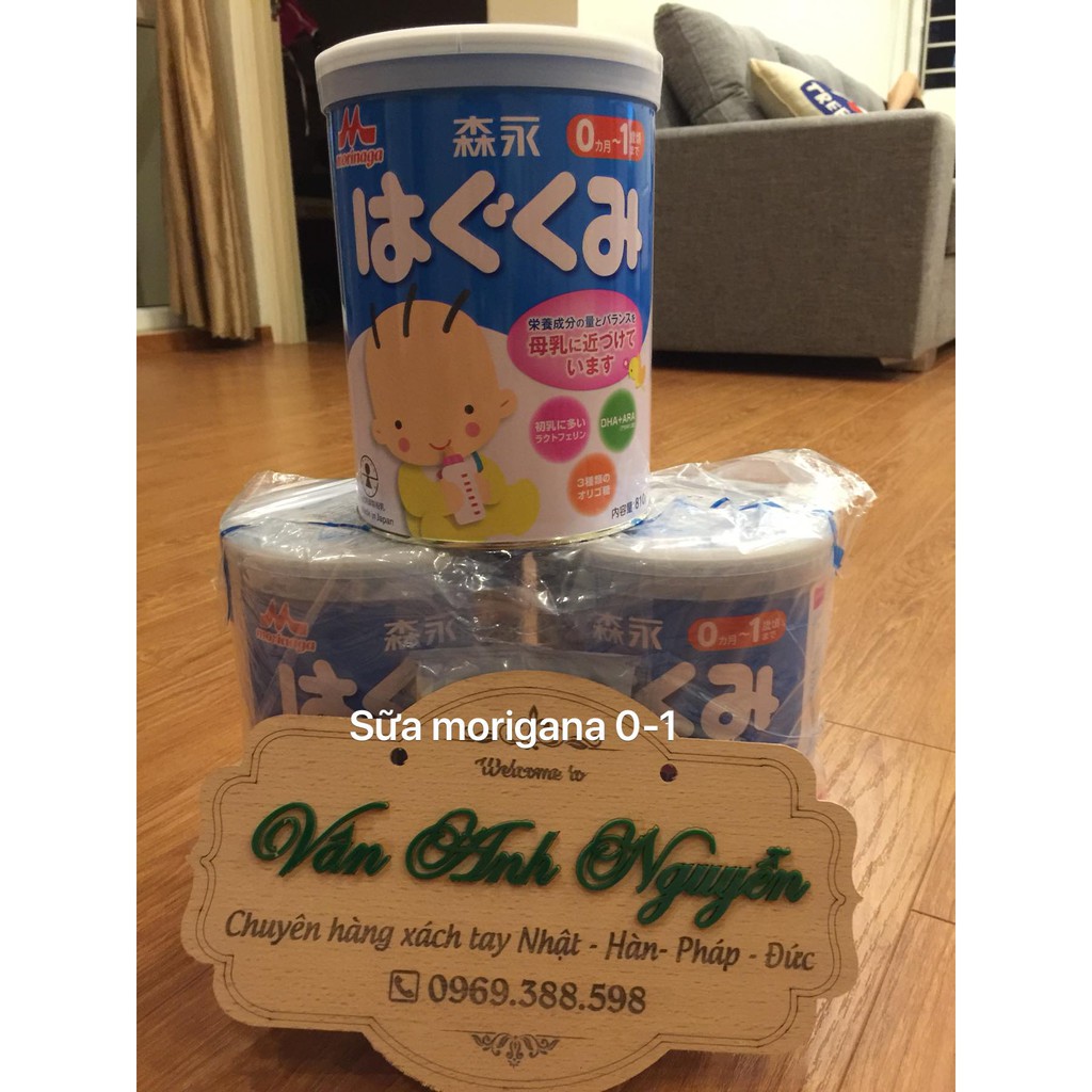 Sữa morinaga 0-1 lon 800g hàng nội địa xách tay đủ bill