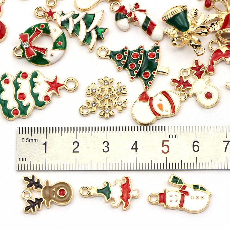 Sa Set 45 Mặt Vòng cổ Hợp Kim Hình Giọt Nước Và Dầu Phong Cách Giáng Sinh