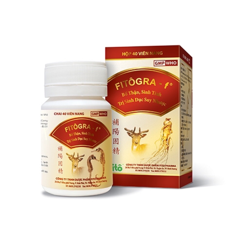 FITOGRA F - Bổ Thận, Sinh Tinh, Sinh Dục Suy Nhược- Chai 40 viên