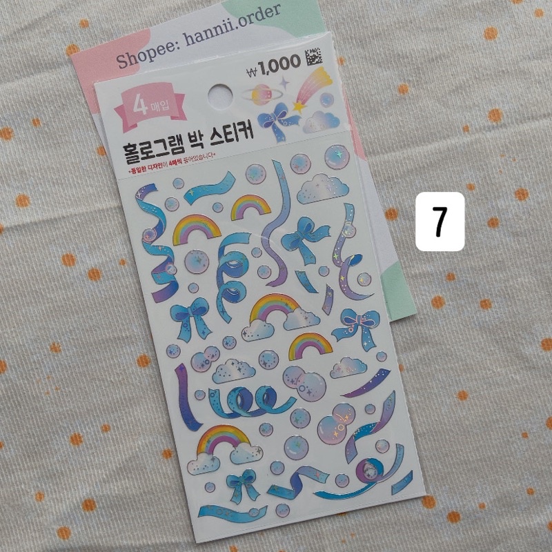 [DAISO HÀN] Sticker ribbon, hoa decor top siêu đỉnh