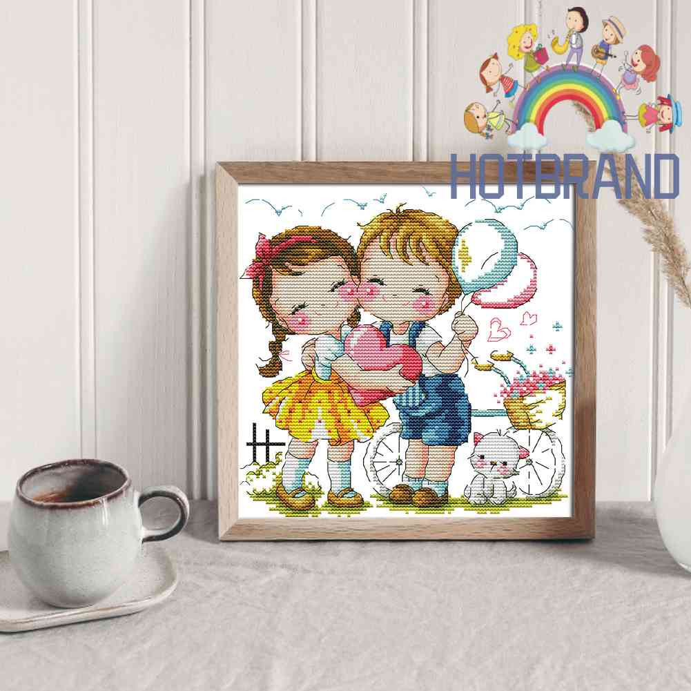 Bộ Tranh Thêu Chữ Thập DIY 14CT Hình Tình Yêu Của Chúng Tôi