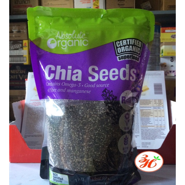 Hạt Chia đen túi 1kg date T2/21 nhập khẩu Úc