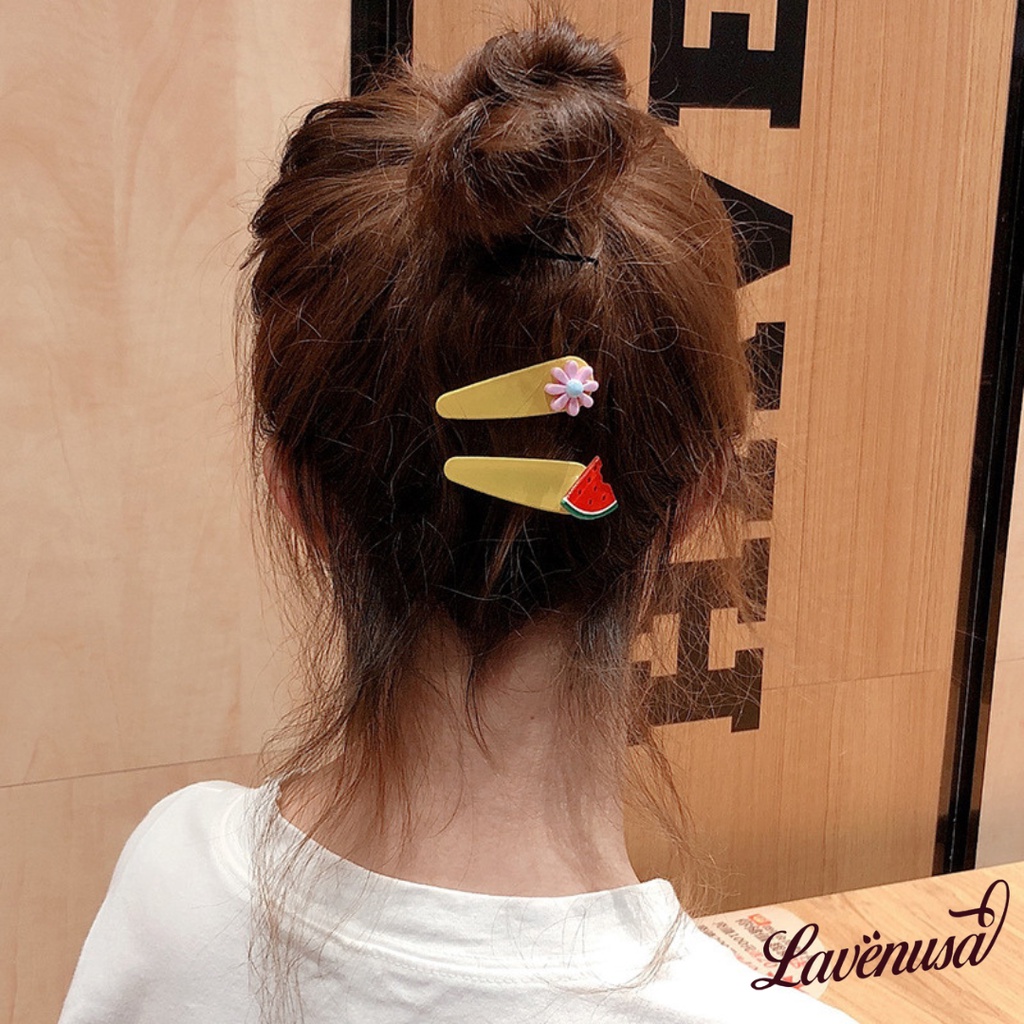 Kẹp tóc mái cặp mái hình hoa quả dễ thương đáng yêu set 2 cái LAVENUSA CT11