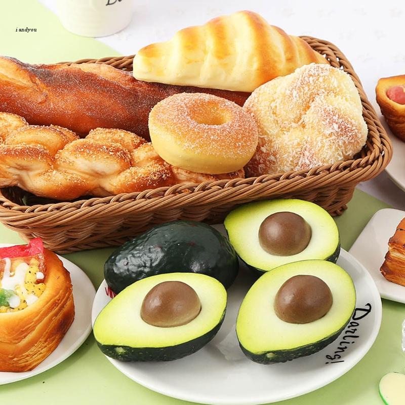 ✿ Mô Hình Quả Bơ Giả Trang Trí Tủ Cửa Hàng
