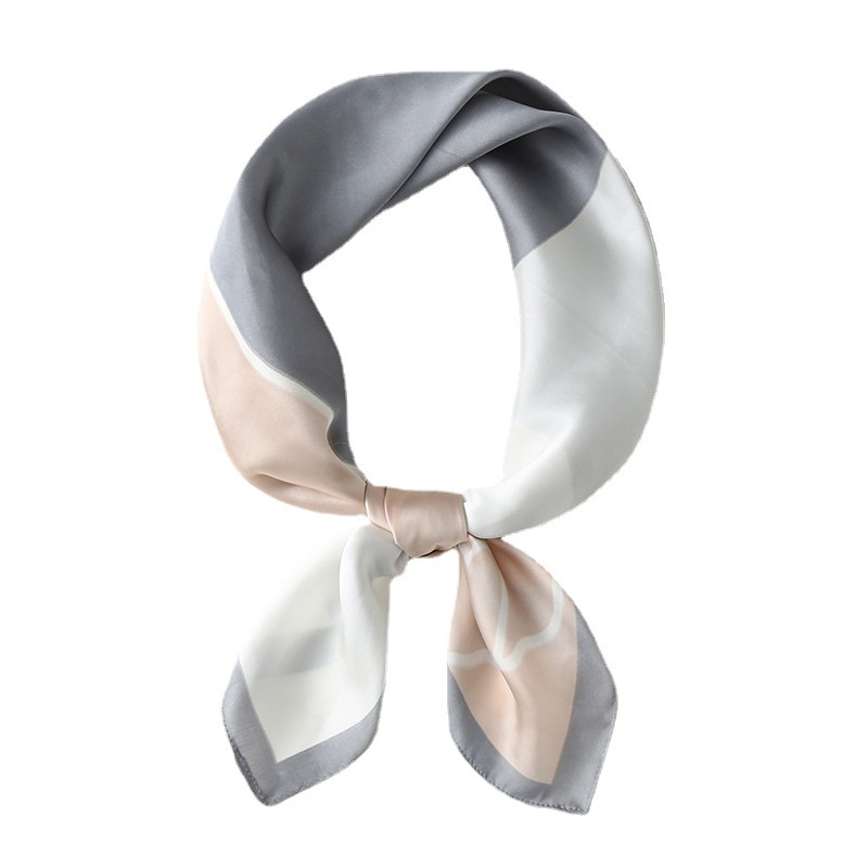 Zl Khăn Choàng Lụa Mỏng Hình Vuông Nhỏ In Họa Tiết Hình Học Màu Sắc Tươi Tắn Phong Cách Phương Tây Phù Hợp Với Tuổi Thời Trang