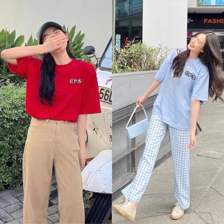 Áo thun thời trang ulzzang tshirt CISPUS 2 màu đỏ tươi, xanh thiên thanh - Kawaiistore