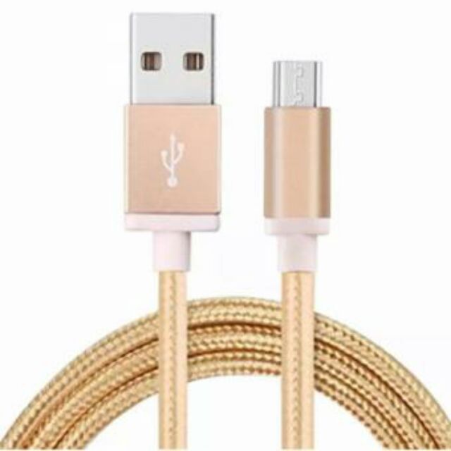 Dây cáp sạc điện thoại android bọc dù 1,2m