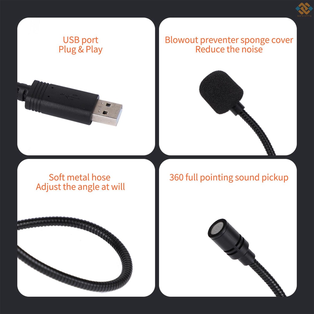 Micro Mini USB 360 độ cho máy tính°Micro thu âm đa hướng giắc cắm và sử dụng cho máy tính PC Laptop | BigBuy360 - bigbuy360.vn