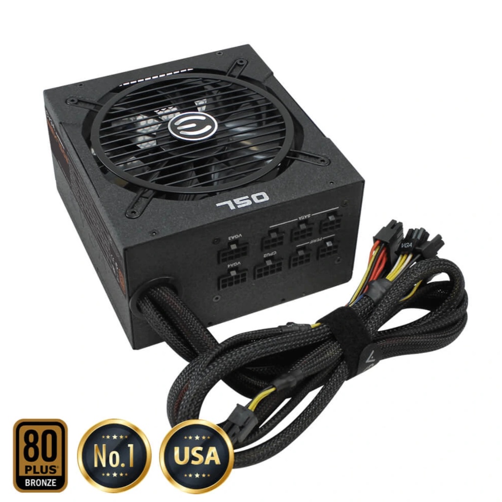 Nguồn Máy Tính EVGA SuperNOVA 750 B1 – 80+ BRONZE 750W – Hard Line