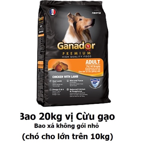 (Bao 20kg) Thức ăn cho chó hạt KEOS Novopet Smartheart Classic  Apro Fib Ganador (5 loại)