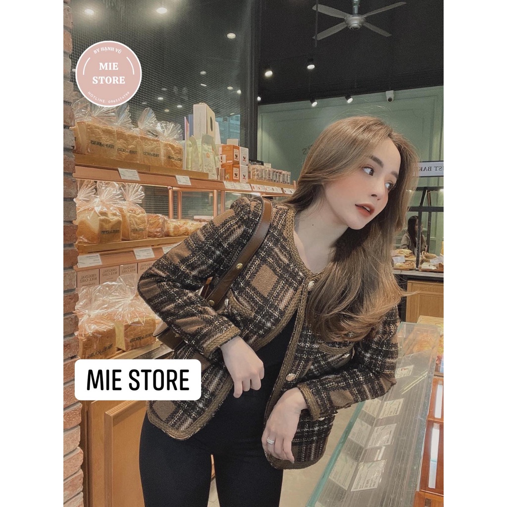 Áo dạ tweed nhũ chìm màu nâu siêu tây | BigBuy360 - bigbuy360.vn