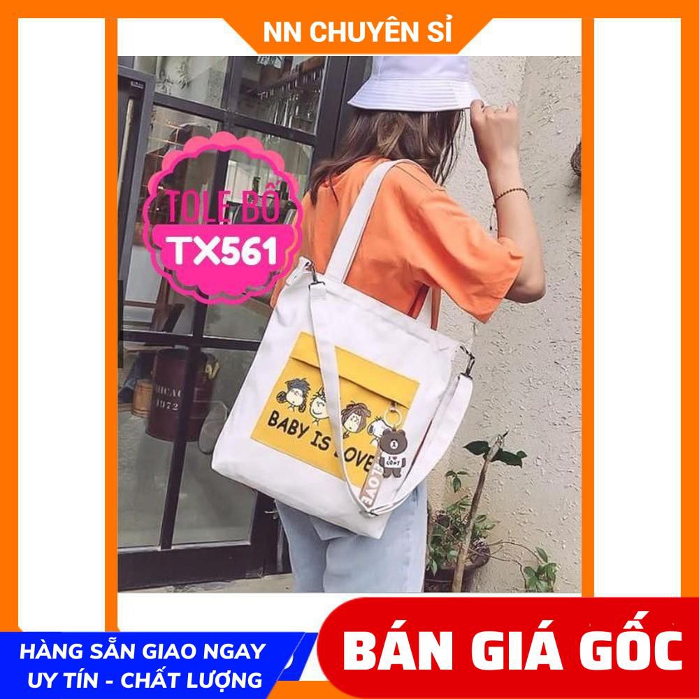 TÚI TOTE IN CHỮ XINH XẮN TX561⚡ẢNH THẬT⚡TÚI XÁCH GIÁ RẺ ⚡ TÚI TOTE BỐ